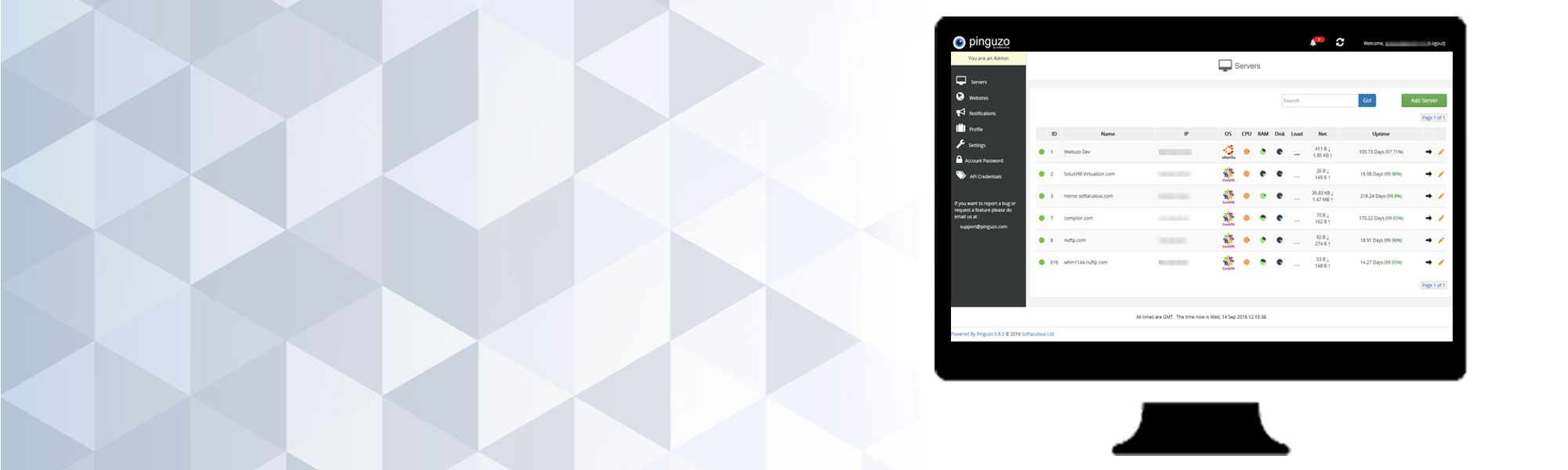 Pinguzo Server Monitoring